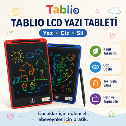 Tablio Çocuk LCD Manyetik Sihirli Yazı Tableti