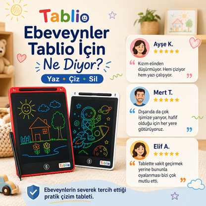 Tablio Çocuk LCD Manyetik Sihirli Yazı Tableti